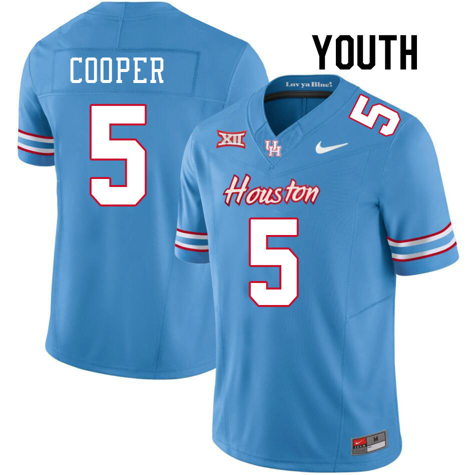 Youth #5 Keith Cooper Houston Cougars College Football Jerseys Stitched-Oilers